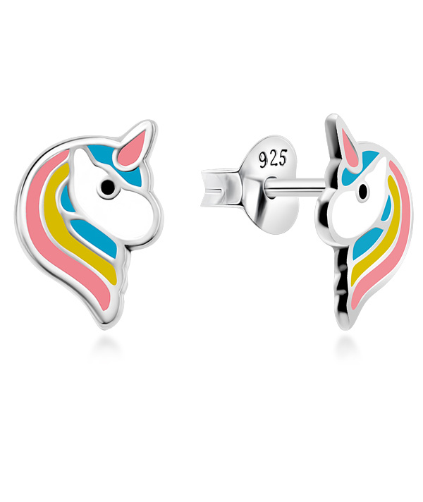 925 Sterling silver stud with Enamel color.