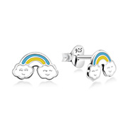 925 Sterling silver stud with Enamel color.