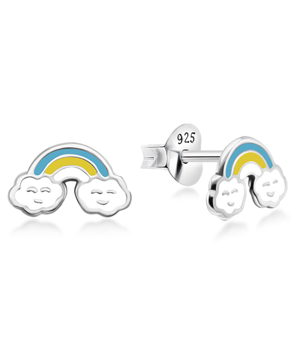 925 Sterling silver stud with Enamel color.