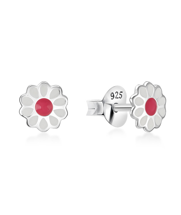 925 Sterling silver stud with Enamel color.