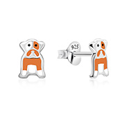 925 Sterling silver stud with Enamel color.