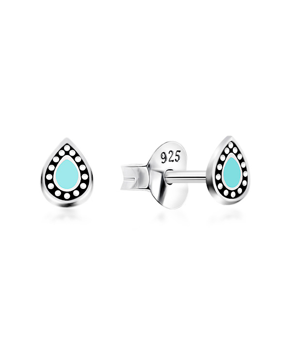 925 Sterling silver stud with Enamel color.