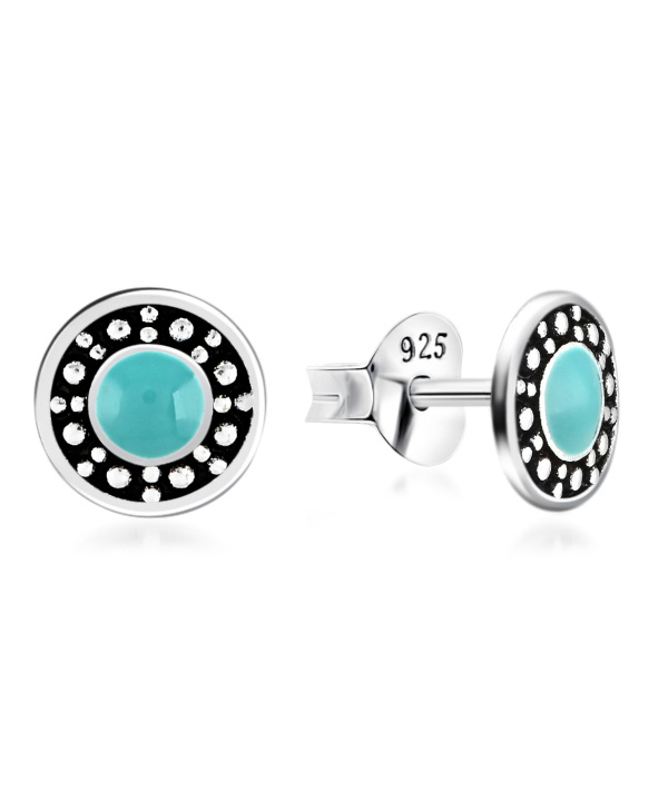 925 Sterling silver stud with Enamel color.