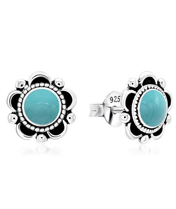 925 Sterling silver stud with Enamel color.