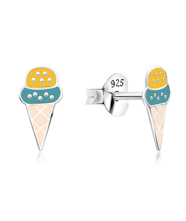 925 Sterling silver stud with Enamel color.