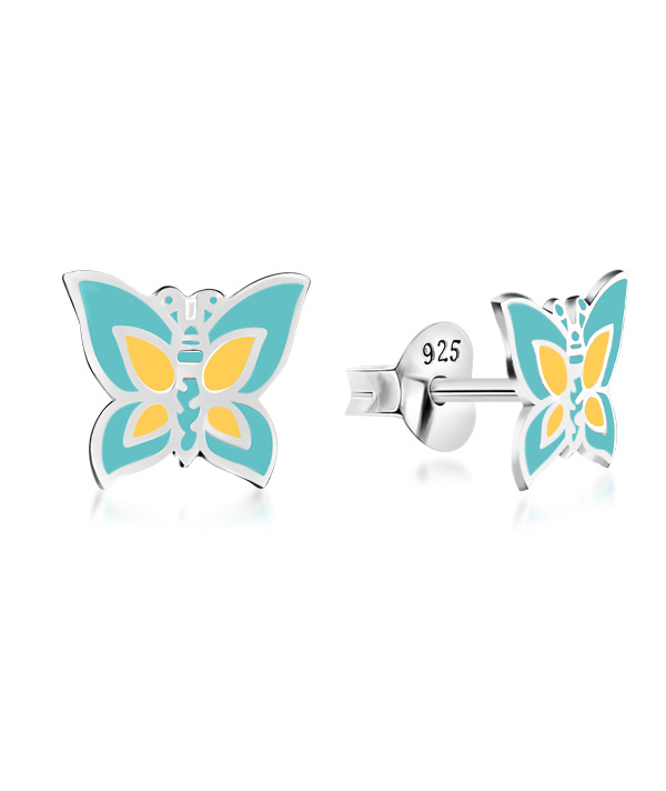 925 Sterling silver stud with Enamel color.