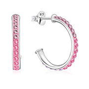 925 sterling silver multi crystals stud.