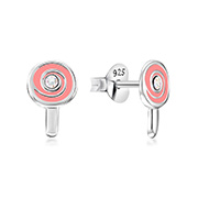 925 Sterling silver stud with Enamel color.