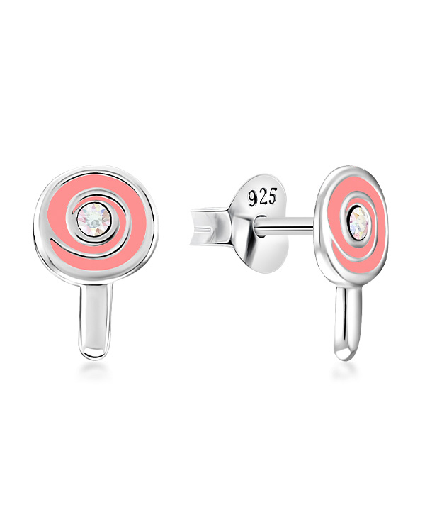 925 Sterling silver stud with Enamel color.