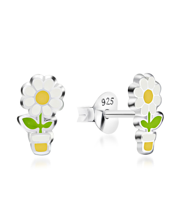 925 Sterling silver stud with Enamel color.