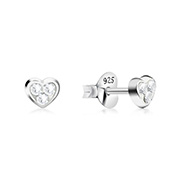 925 sterling silver multi crystals stud.