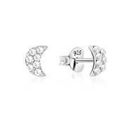 925 sterling silver multi crystals stud.