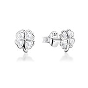 925 Sterling silver stud with multi crystals.