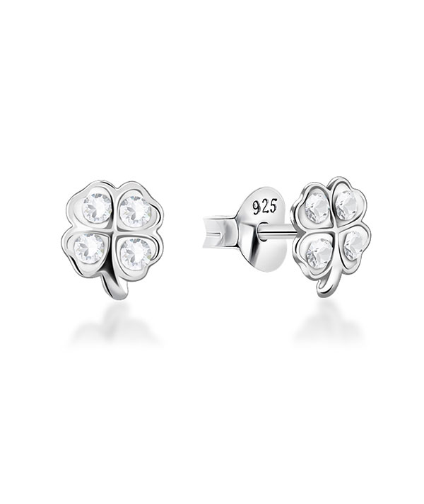 925 Sterling silver stud with multi crystals.