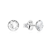 925 Sterling silver stud with crystals.