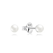 925 Sterling silver stud with synthetic pearl.