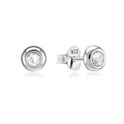 925 Sterling silver stud with crystals.