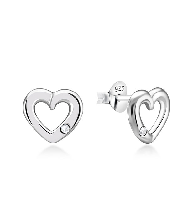 925 Sterling silver stud with crystals.