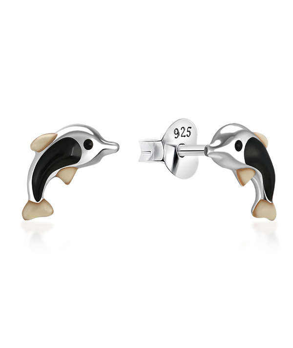 925 Sterling silver stud with Enamel color.