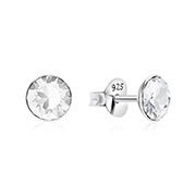 925 Sterling silver stud with crystals.