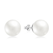 925 Sterling silver stud with synthetic pearl.