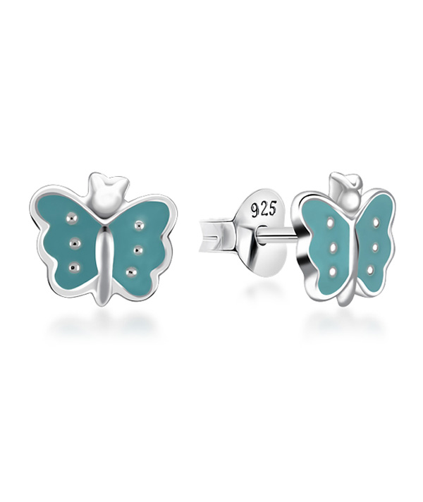 925 Sterling silver stud with Enamel color.
