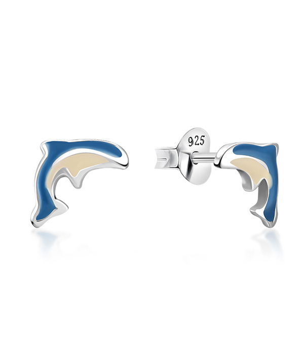 925 Sterling silver stud with Enamel color.