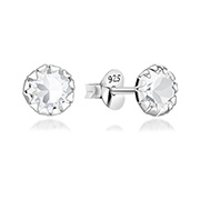 925 Sterling silver stud with crystals.