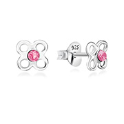 925 Sterling silver stud with crystals.