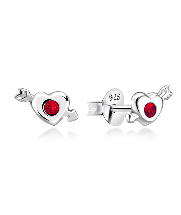 925 Sterling silver stud with crystals.