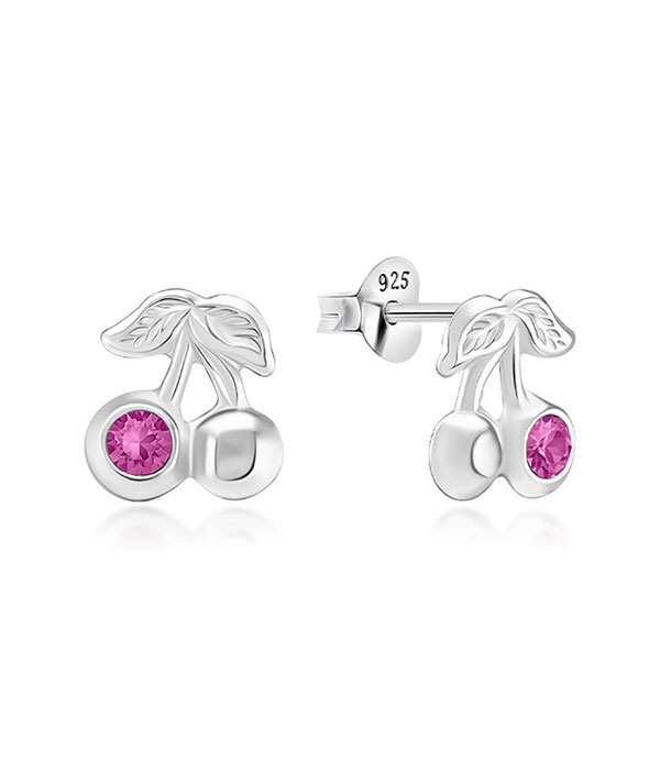 925 Sterling silver stud with crystals.