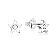 925 Sterling silver stud with crystals.
