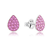 925 Sterling silver stud with multi crystals.