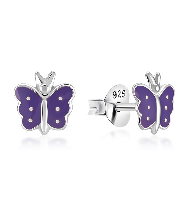 925 Sterling silver stud with Enamel color.