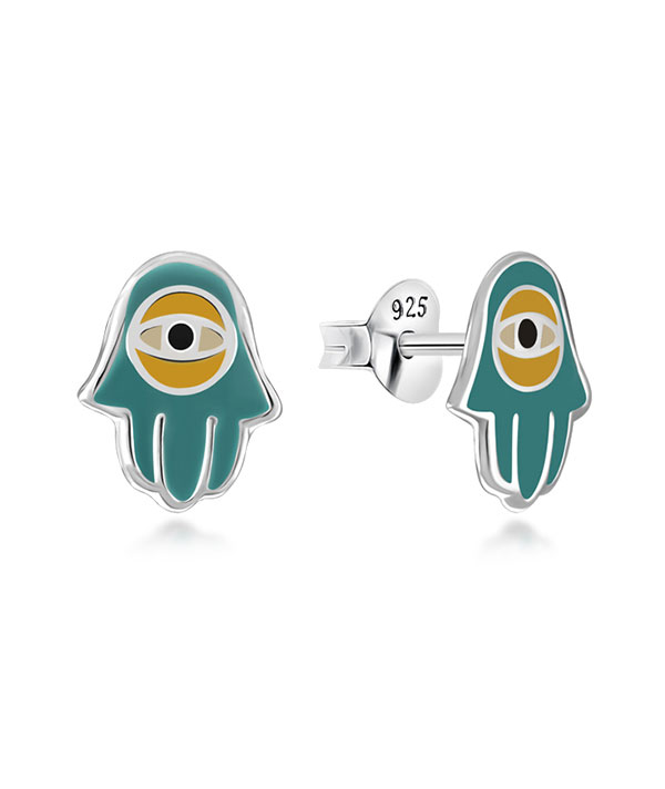 925 Sterling silver stud with Enamel color.