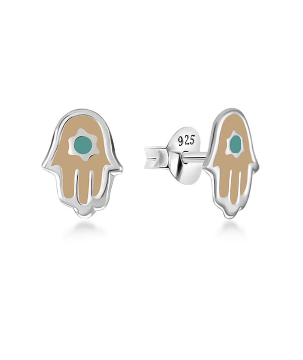 925 Sterling silver stud with Enamel color.