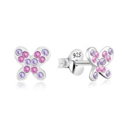 Butterfly Stud Earrings in Sterling Silver