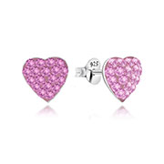 925 Sterling silver stud with multi crystals.