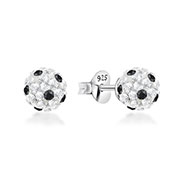 925 Sterling silver stud with multi crystals.