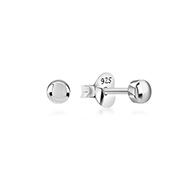 Plain 925 Sterling silver stud earring.