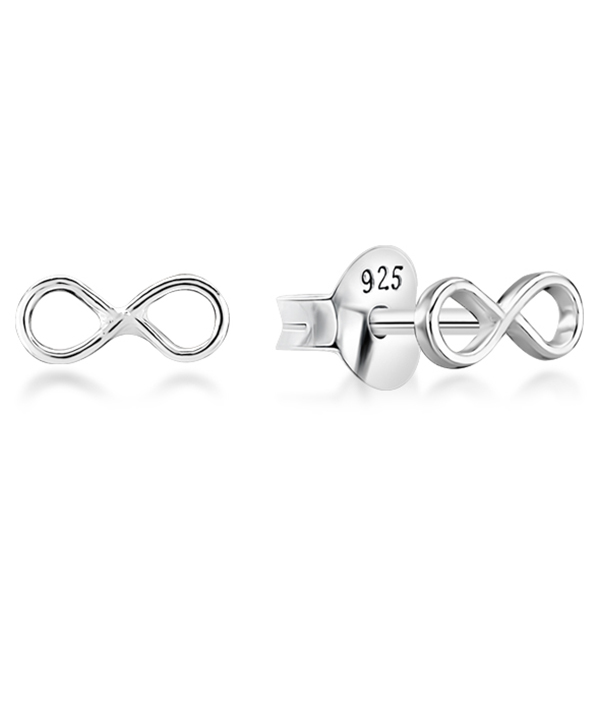 Plain 925 Sterling silver stud earring.