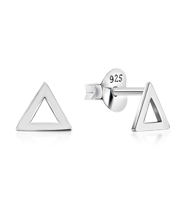 Plain 925 Sterling silver stud earring.