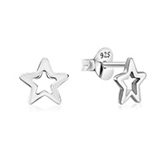 Plain 925 Sterling silver stud earring.