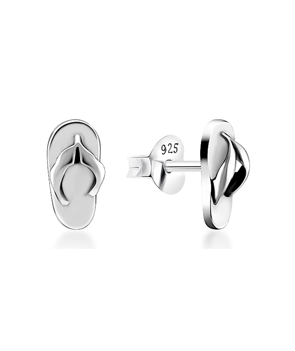 Plain 925 Sterling silver stud earring.