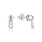 Plain 925 Sterling silver stud earring.