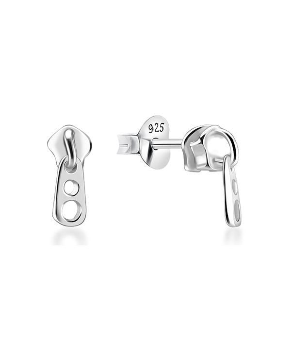 Plain 925 Sterling silver stud earring.