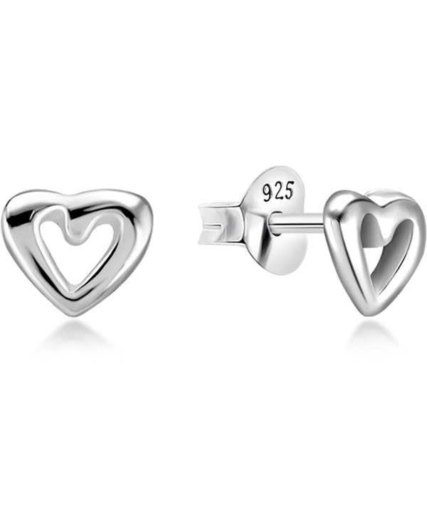Plain 925 Sterling silver stud earring.