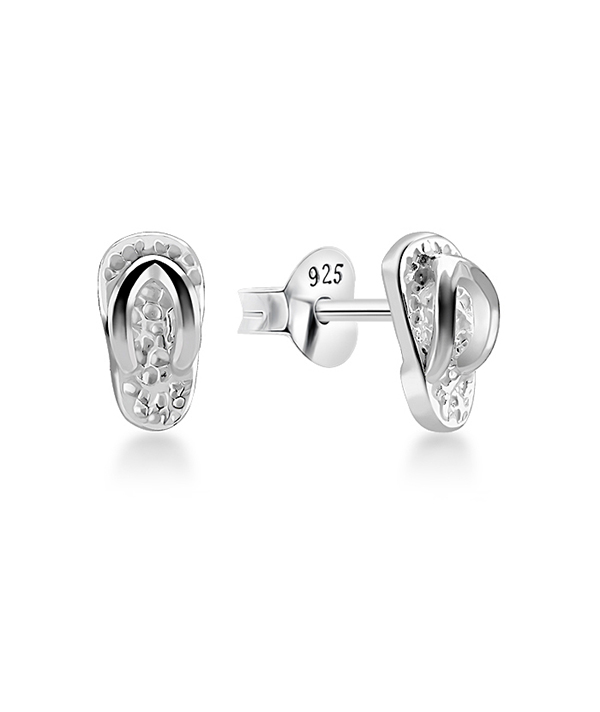 Plain 925 Sterling silver stud earring.