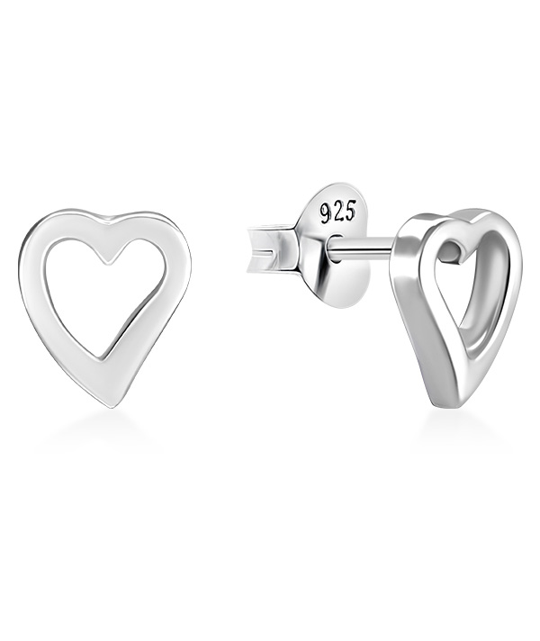 Plain 925 Sterling silver stud earring.