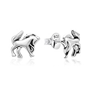Plain 925 Sterling silver stud earring.